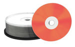 CD-R 80min/700MB neon-orange Inkjet Fullsurface-Printable Cake 25